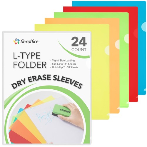 Letter sized poly - sleeves, 24