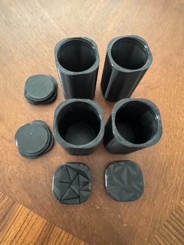 Black 3dp tubes - black, holds