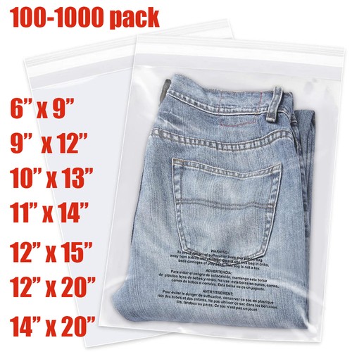 Clear poly bags with - clear,